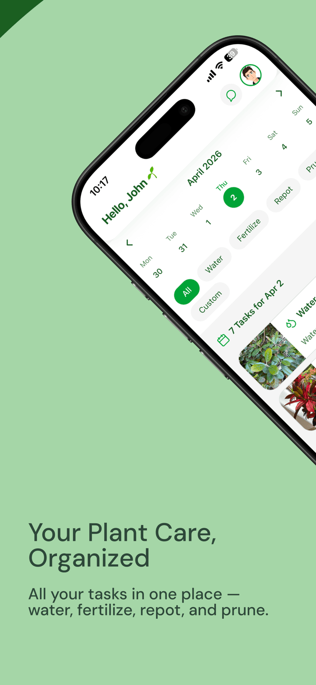 Virido plant care schedule and reminders